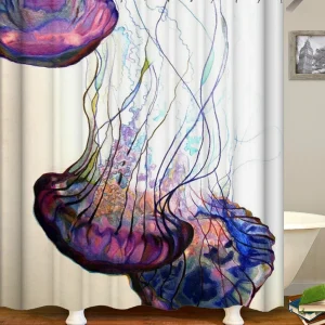 Purple Medusa Design shower curtain