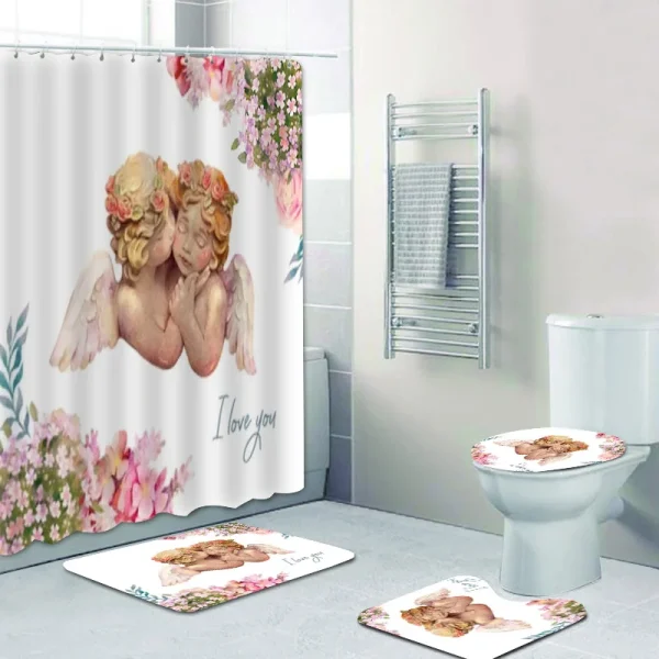 Romantic Cherub Angel Shower Curtain