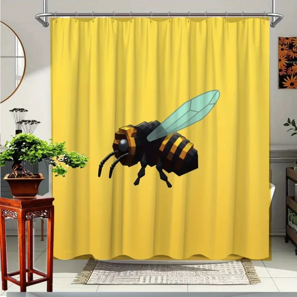 Vibrant Yellow shower curtain