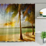 Best Shower Curtains with tropical ocean landscape