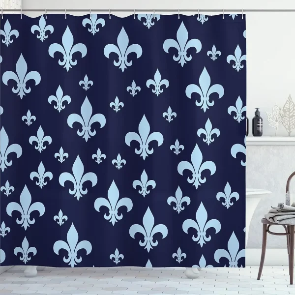 Fleur-de-Lis pattern shower curtain