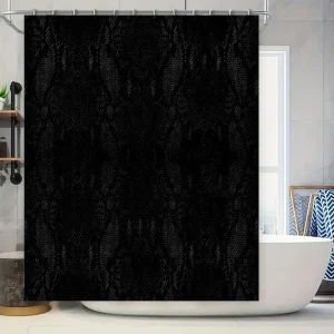 Black Snake Skin Shower Curtain