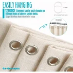 beige shower curtain with hooks