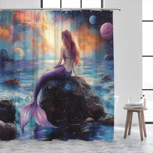 Blue Ocean Mermaid shower decor