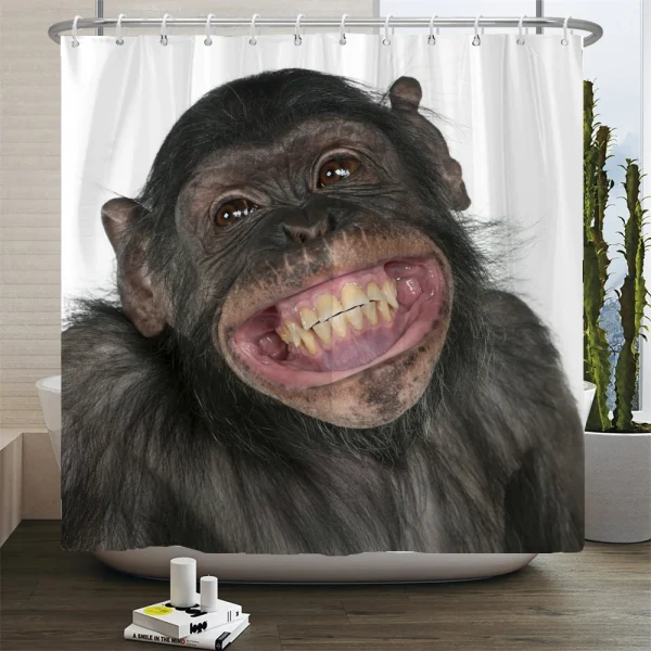 chimpanzee shower curtain