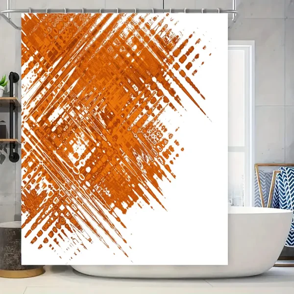 Abstract Orange Splash Shower Curtain