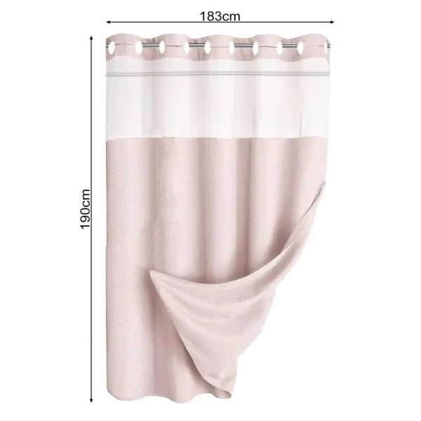 hookless modern shower curtain