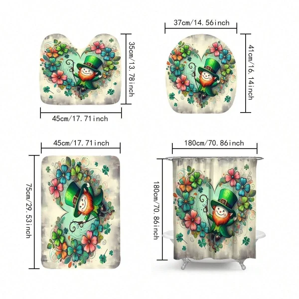 St. Patrick's Day bathroom mat set