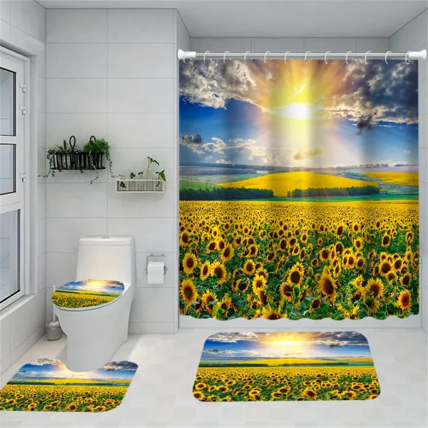 Sunflower Field Bathroom Set