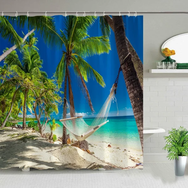 tropical ocean shower curtain