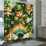colorful bathroom curtain