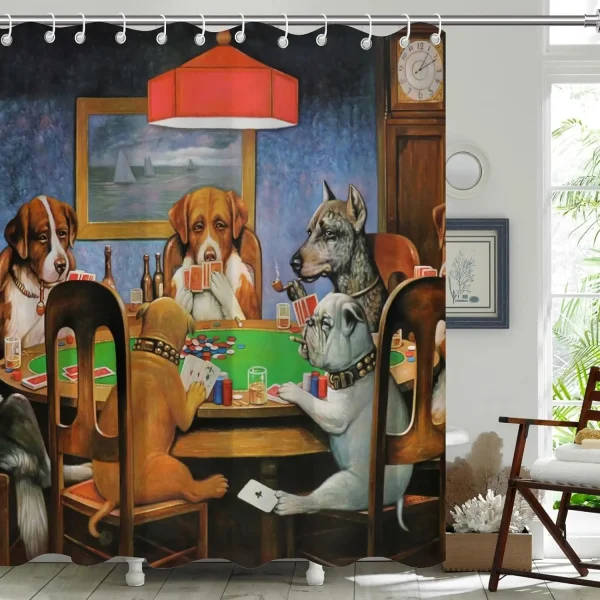 funny dogs playing poker vintage
