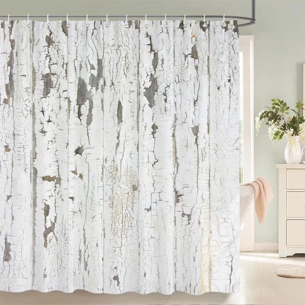 3D Retro Old White Wood Pattern