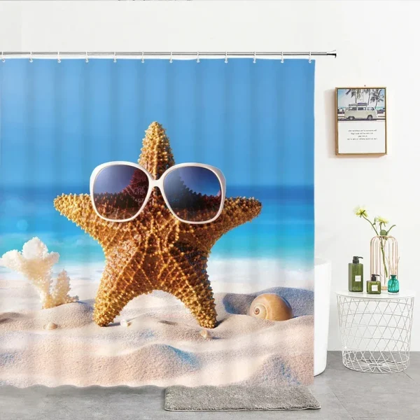 funny starfish with sunglasses