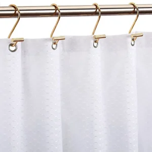 elegant gold shower curtain hooks