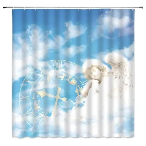 Cupid Angel in Clouds Shower Curtain