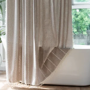 boho long shower curtain