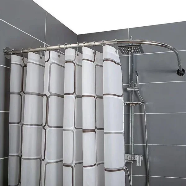 stainless steel curved shower rod