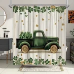 Colorful bathroom curtain