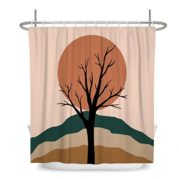 Nordic Boho Tree Sun Shower Curtain