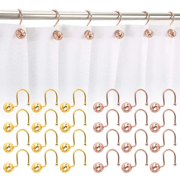 12Pcs Shower Curtain Hooks