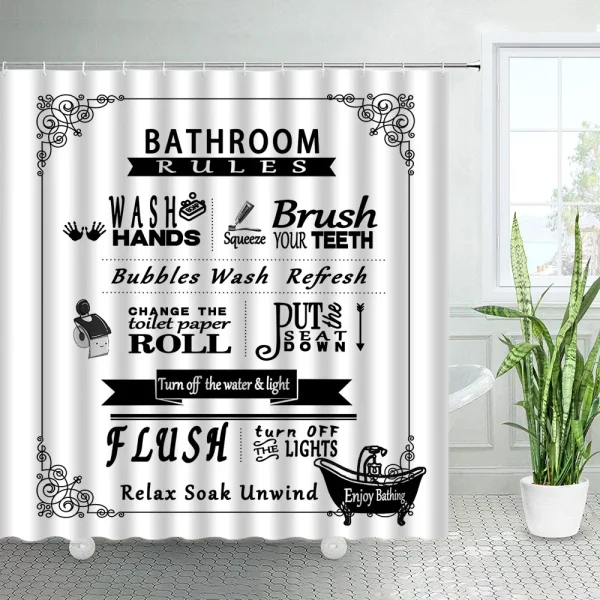 vintage newspaper shower curtain