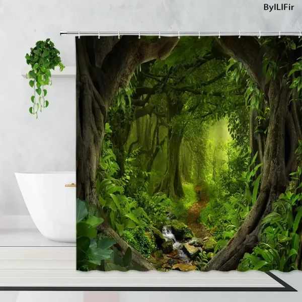 enchanted forest path curtain