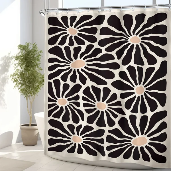 bohemian retro abstract flowerv curtain