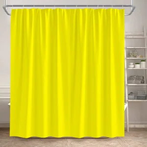 solid yellow shower curtain