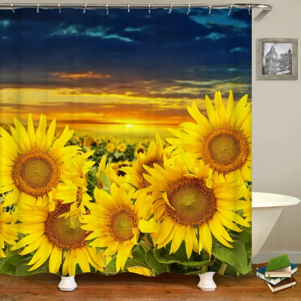 Sunflower Field Dawn curtain