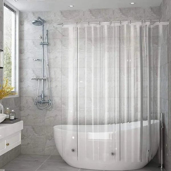 clear waterproof plastic shower curtain