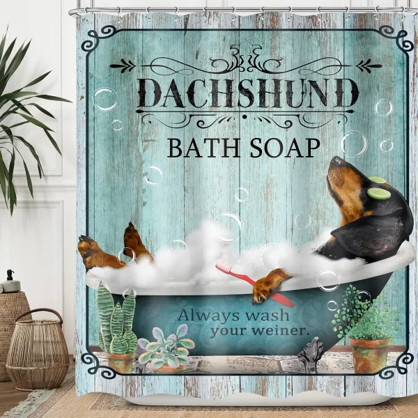 dachshund shower curtain