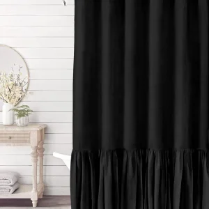 black ruffle supply linen lace