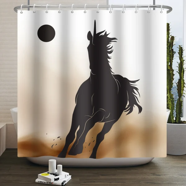 Wild Horse Silhouette Shower Curtain