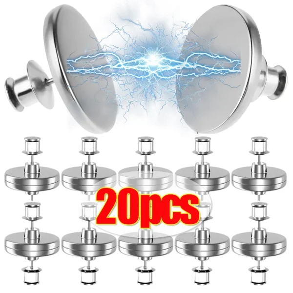 stainless steel magnetic button clips