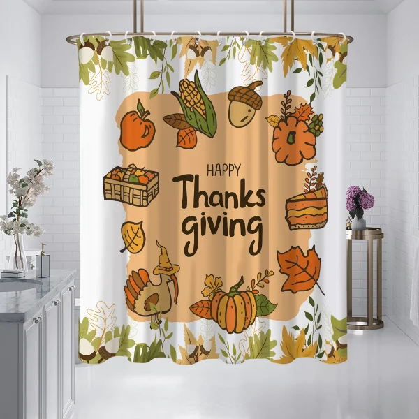 Thanksgiving harvest shower curtain