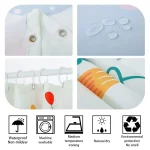 Halloween shower curtain skeletons