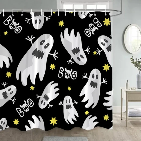 Boo Ghosts Halloween Shower Curtain