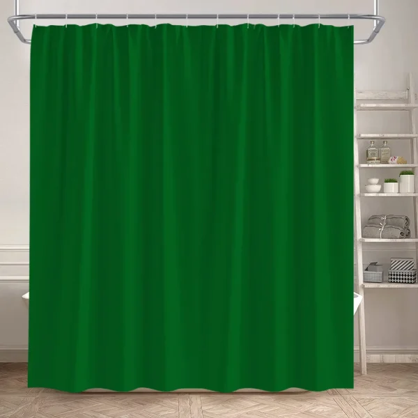 Solid Green Colour shower curtain