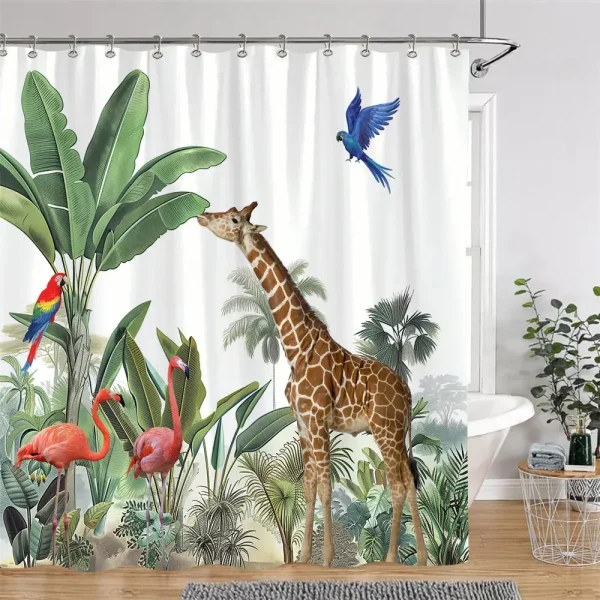 jungle safari shower curtain