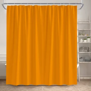 Solid Orange Color Modern Minimalist shower curtain