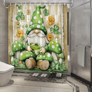 Green Gnome Shower Curtain