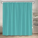 aqua blue shower curtain