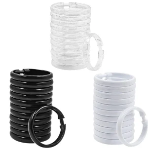 12Pcs O-Shaped Shower Curtain Hooks