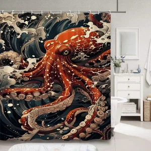 Giant Octopus Ocean Curtain