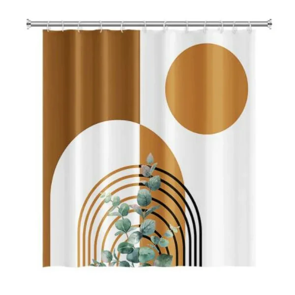 Nordic Boho Abstract Color Block Shower Curtain