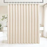 extra long linen shower curtain