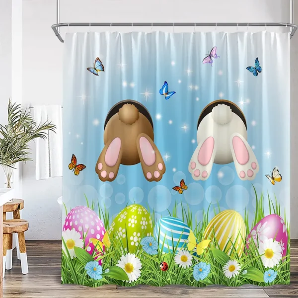 easter bunny shower curtain