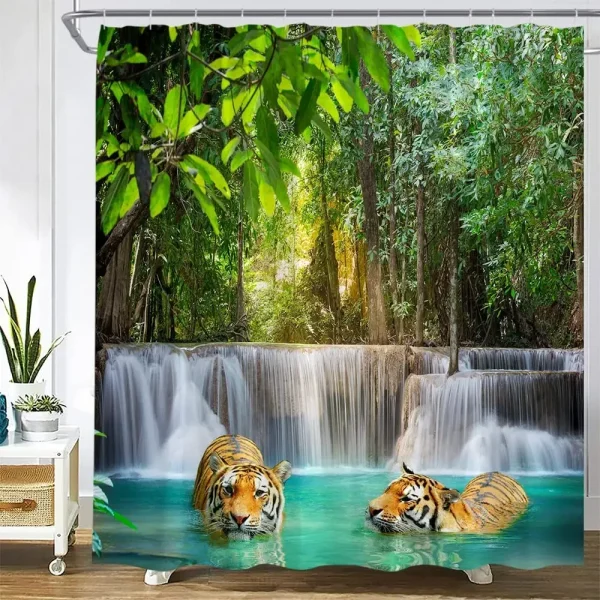 jungle theme shower curtain