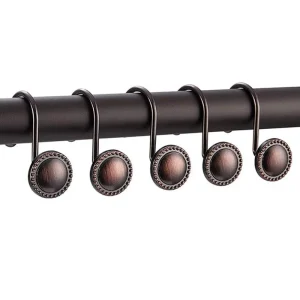 vintage bronze shower curtain hooks